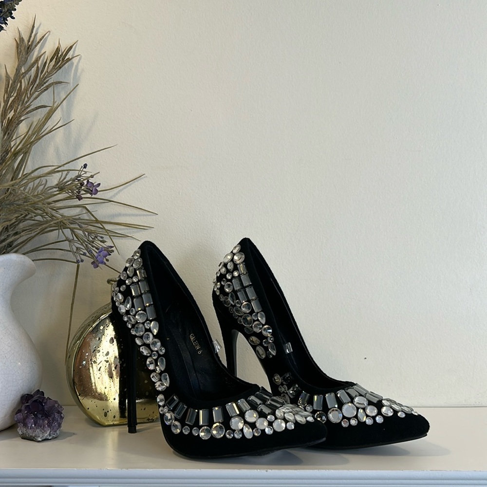 Akira Crystal Gem Sparkly Heels